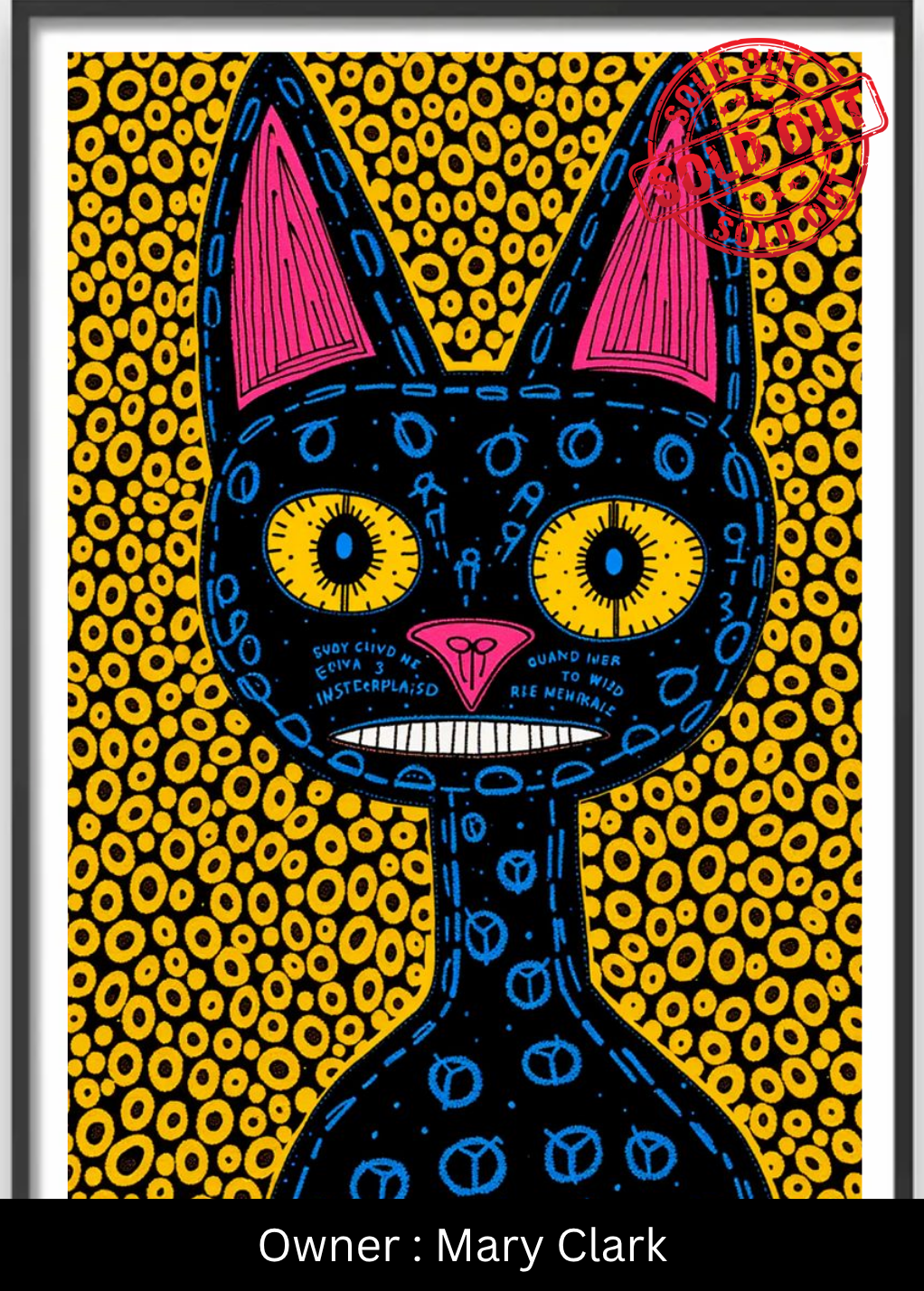 The Hypnotic Feline – Premium Handmade Canvas Painting