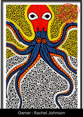 Crimson Tentacles (The Polka Dot Sea) – Exclusive Original Handmade Artwork