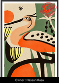 Nordic Wetlands (The Stylized Crane) – Exclusive Original Handmade Artwork