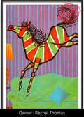 Stripes Over Citron (The Eclectic Zebra) – Exclusive Original Handmade Artwork