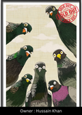 Birds-Eye View (The Eccentric Pigeons) – Exclusive Original Handmade Artwork