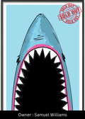Abyssal Pink (The Graphic Shark) – Exclusive Original Handmade Artwork