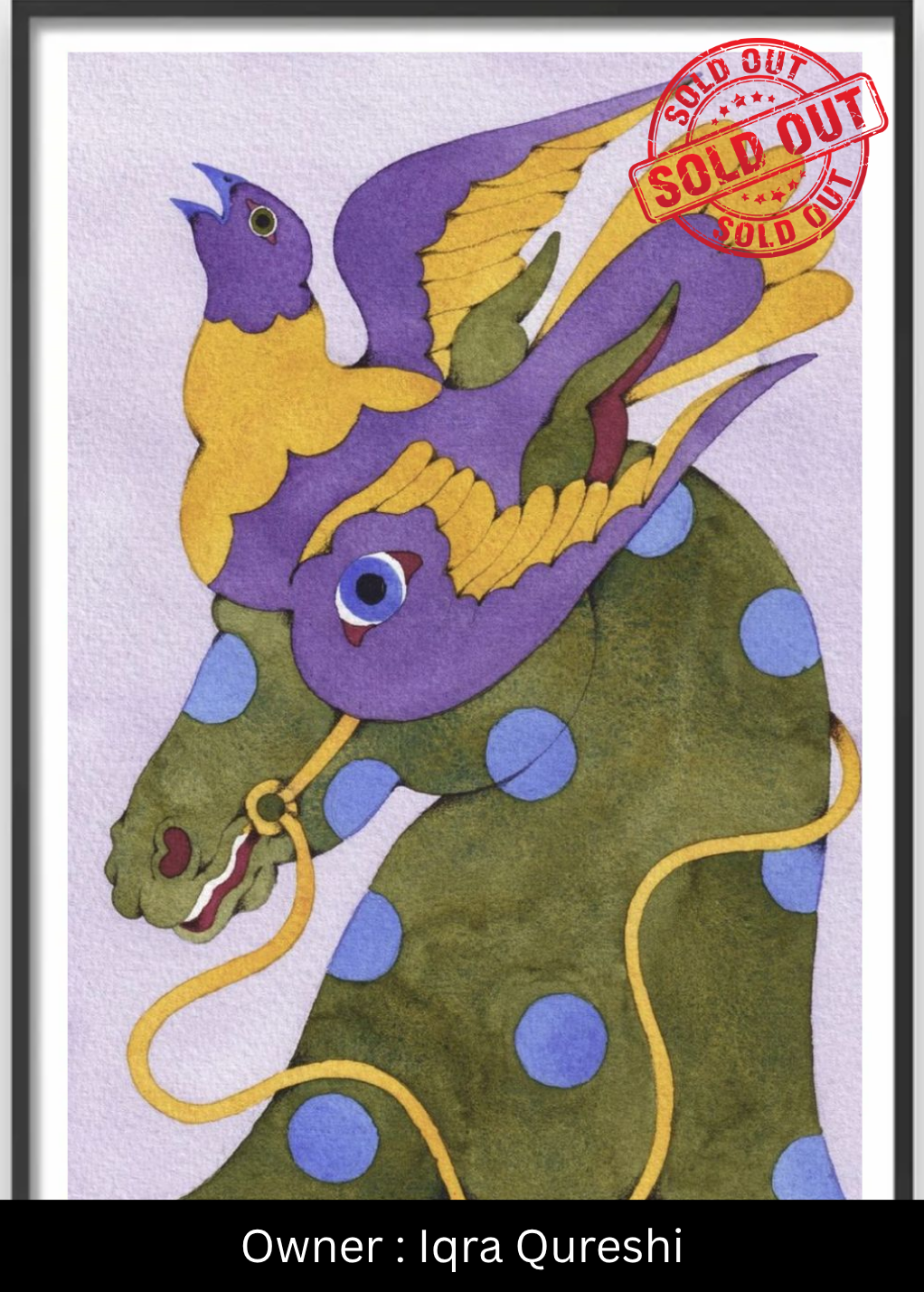 The Gilded Rein (Polka-Dot Odyssey) – Exclusive Original Handmade Artwork - LUMIRA LOUNGE ART