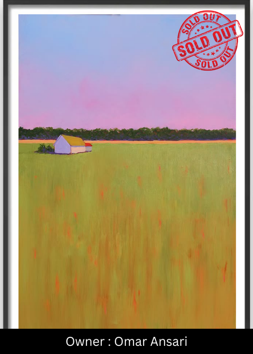 Golden Fields (The Luminous Barn) – Exclusive Original Handmade Artwork - LUMIRA LOUNGE ART