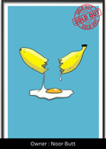 Split Personality (The Banana Egg) – Exclusive Original Handmade Artwork - LUMIRA LOUNGE ART