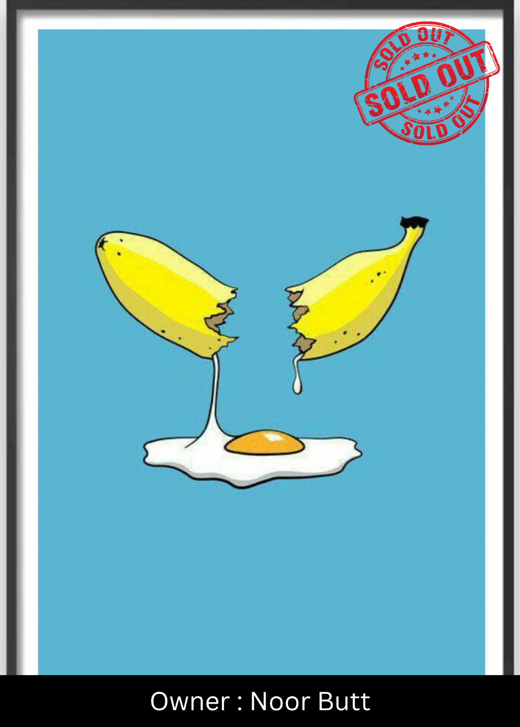 Split Personality (The Banana Egg) – Exclusive Original Handmade Artwork - LUMIRA LOUNGE ART