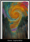Vortex of the Pines (The Amber Swirl) – Exclusive Original Handmade Artwork - LUMIRA LOUNGE ART